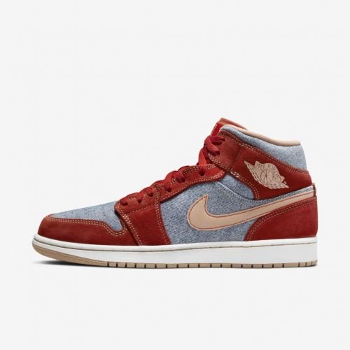 Air Jordan 1 Mid Denim Red
