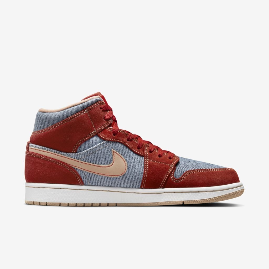 Air Jordan 1 Mid Denim Red